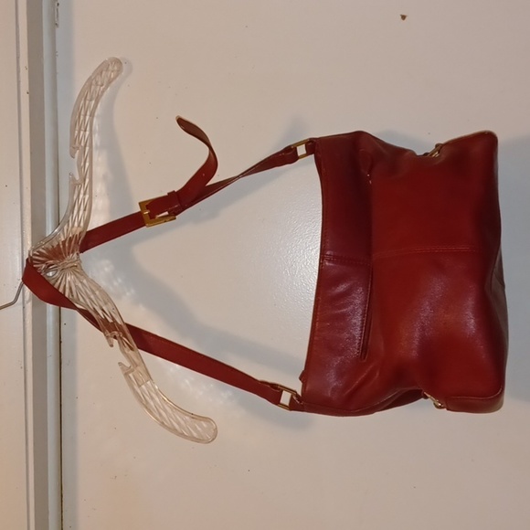 GUC - Etienne Aigner Genuine Cowhide Leather Wine Color Bag - Picture 4 of 14